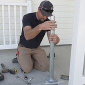 Single Hole Plated Post for Railing