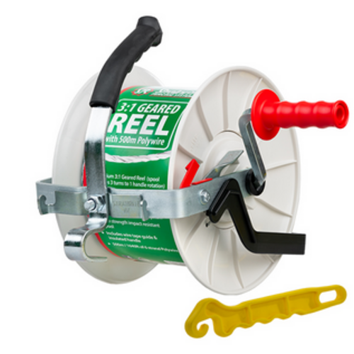 3:1 Geared Reel with 500m Polywire
