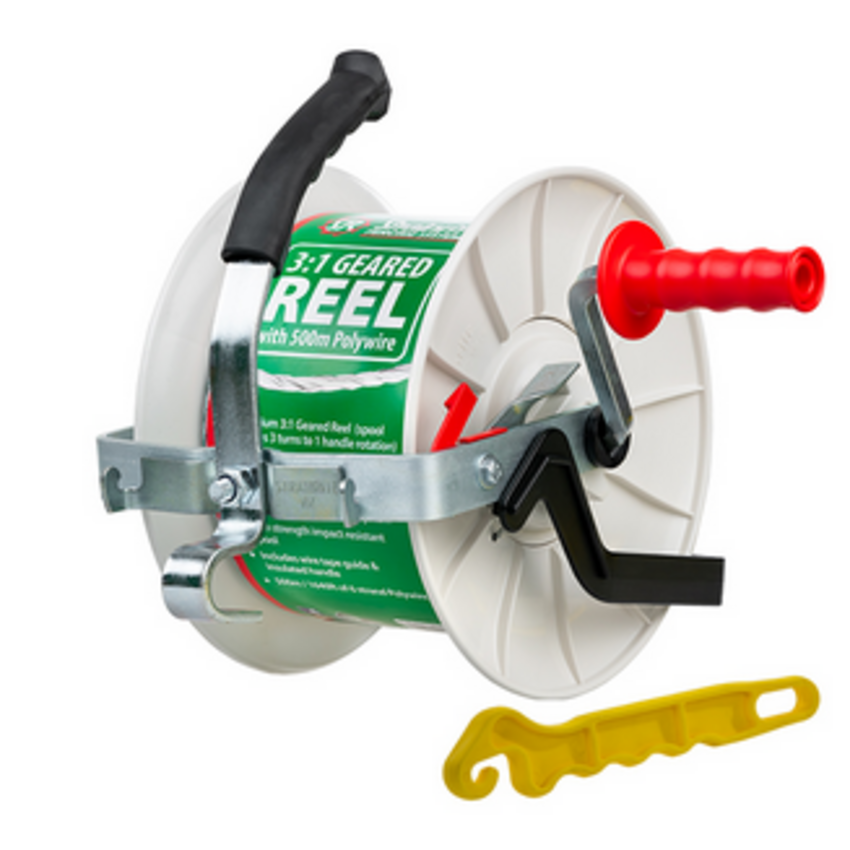 3:1 Geared Reel with 500m Polywire