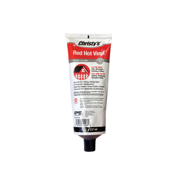 Christy's Red Hot Vinyl Glue Clear 8 OZ.