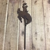 SWI Rustic Wyoming Bucking Horse Ground Stake