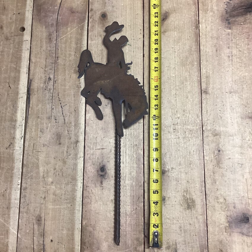 SWI Rustic Wyoming Bucking Horse Ground Stake