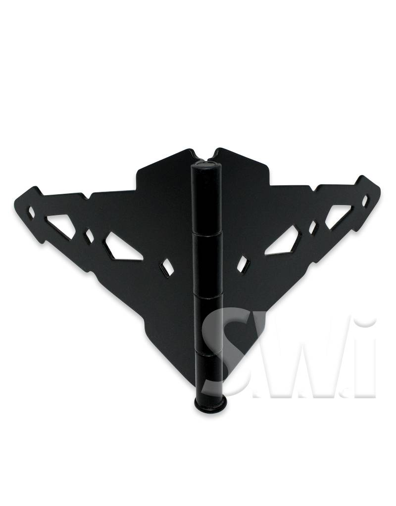 NATIONAL VINYL PRODUCTS 8" CONTEMPORARY DOUBLE STRAP HINGE BLACK