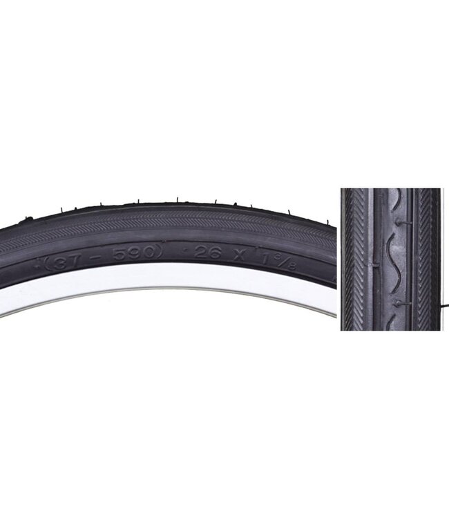 Sunlite Tires 26x1-3/8 Black/Black Road K40