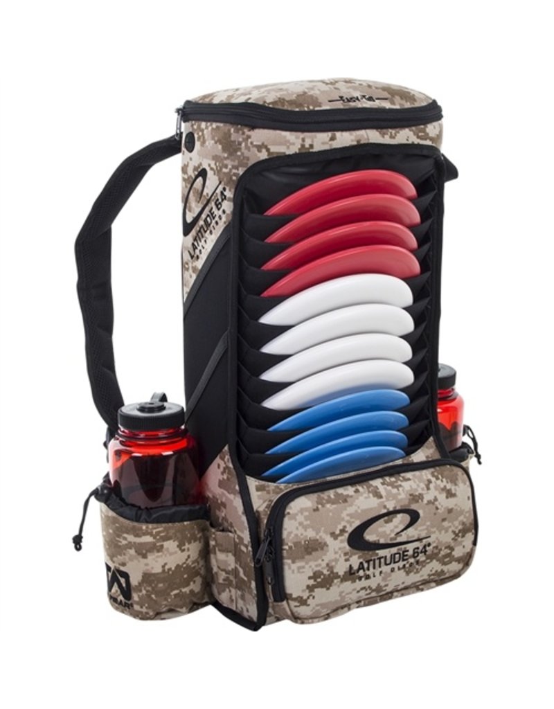 Laude 64 Easy Go Disc Golf Backpack Desert Camo