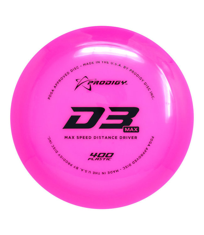 Prodigy D3 Max 400 Max Speed Distance Driver Golf Disc