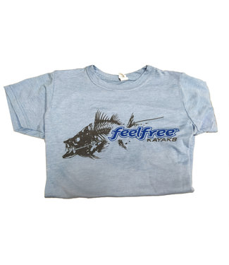Feelfree Kayaks Feel Free Bonefish Logo T-shirt Womens Light Blue