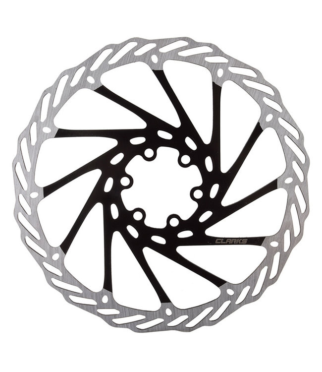 Clarks CL Disc Brake Rotor 180 Black/Silver 6 Bolt