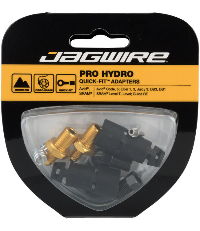 Jagwire Pro Quick-Fit Adapters for Hydraulic Hose - Fits SRAM Guide and Level and Avid Code DB Elixir and Juicy