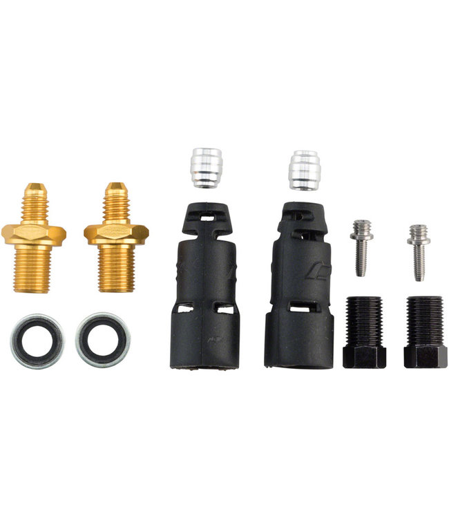 Jagwire Pro Quick-Fit Adapters for Hydraulic Hose - Fits SRAM Guide and Level and Avid Code DB Elixir and Juicy