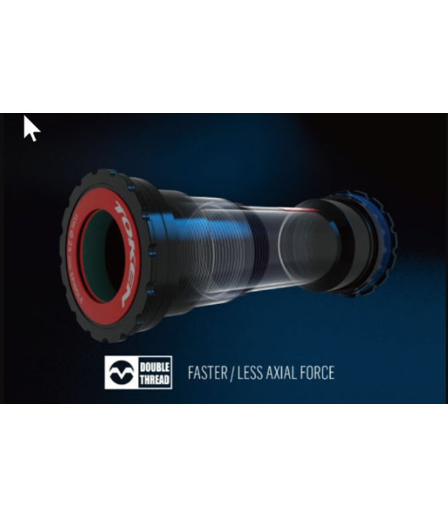 Token Ninja TF4630 Press Fit Double-Thread Bottom Bracket - PF30/BB386/BB392 BB30 Black