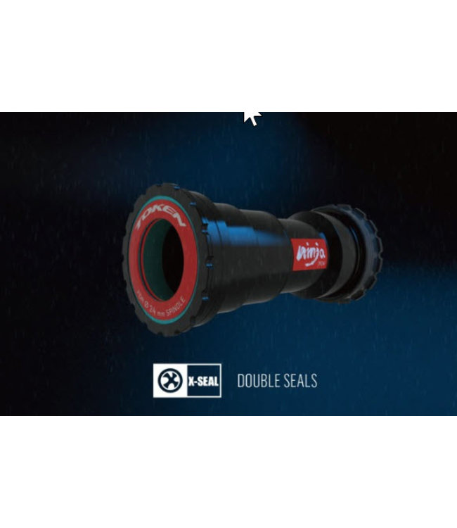 Token Ninja TF4630 Press Fit Double-Thread Bottom Bracket - PF30/BB386/BB392 BB30 Black