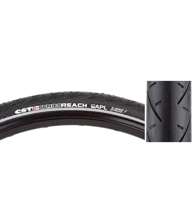 CST E-Series Reach Hybrid Bicycle Tire 700x40 Wire Bead Black