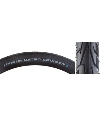Arisun Metro Cruiser Hybrid Bicycle Tire 700x38 Wire Bead Black