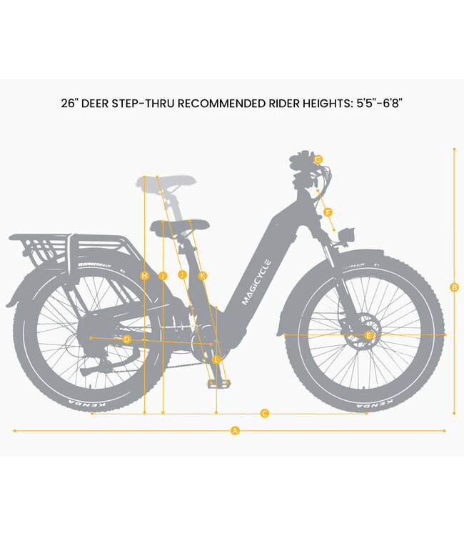 Magicycle Deer 26" Wheel Step Through Full Suspension E-Bike
