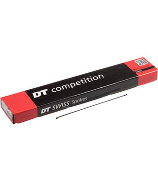 DT Swiss DT Swiss Competition Spoke: 2.0/1.8/2.0mm, 285mm, J-bend, Black, Box of 100