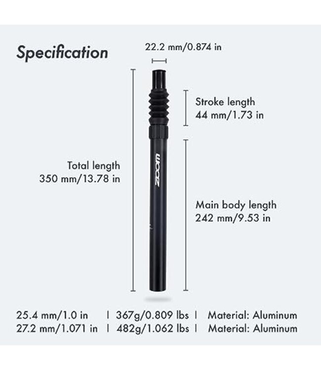 Suspension Outdoors Zoom Battlefield Seatpost - Bicycle DJC Black MM 27.2