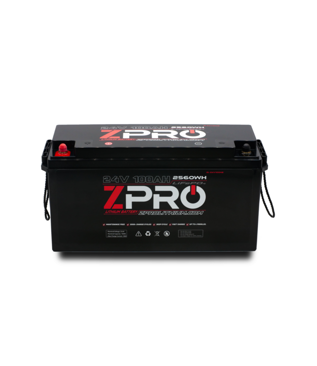 ZPRO Lithium 24V Lithium Kayak Boat RV Solar Battery