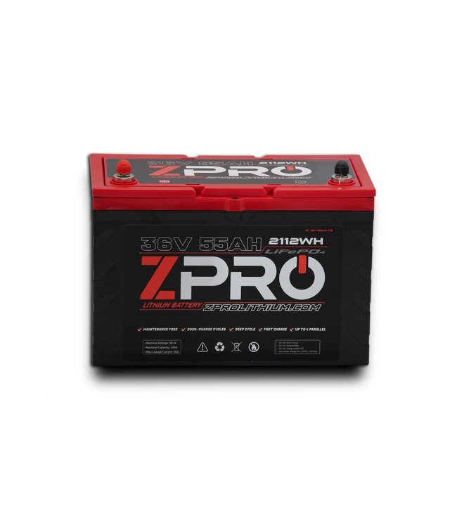 ZPRO Lithium 36V Lithium Kayak Boat RV Solar Battery
