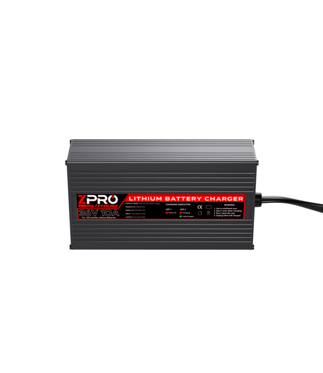 ZPRO Lithium 36V 10A Waterproof Lithium Battery Charger