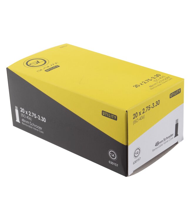 Sunlite Bicycle Tube 20 x 2.75-3.30 Schrader Valve 48mm Works on Lectric XP 3.0 and Xpedition Models