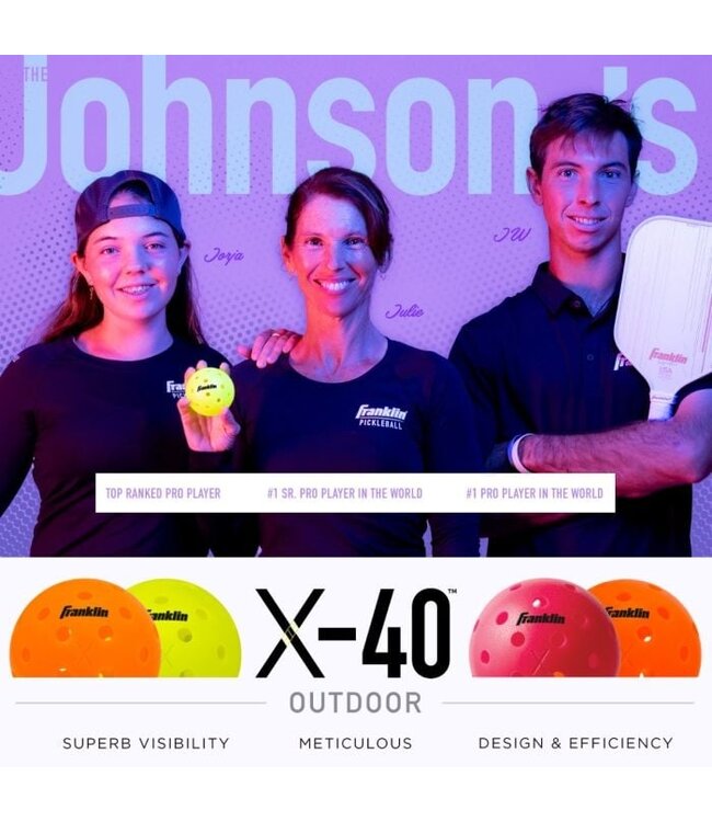 FranklinSport X40 Outdoor Pickleballs Pack Of 3