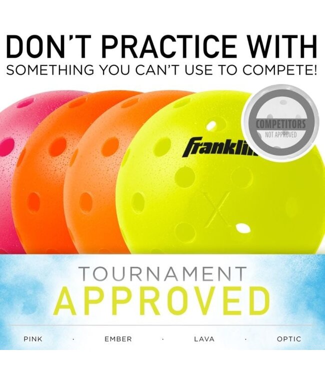 FranklinSport X40 Outdoor Pickleballs Pack Of 3