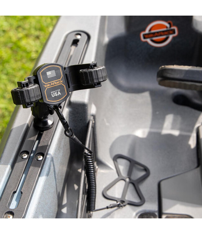 YakAttack RotoGrip Phone Holder with 1" ScrewBall Track Mount