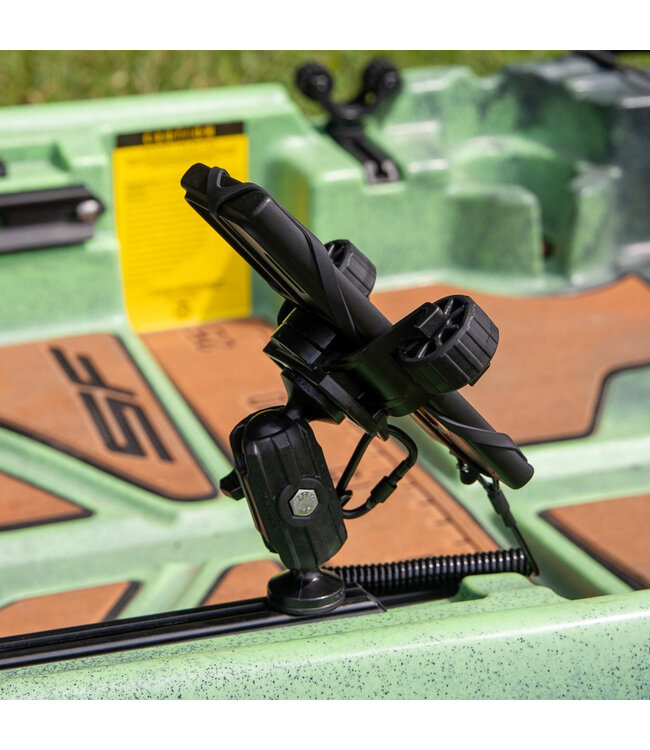 YakAttack RotoGrip Phone Holder with 1" ScrewBall Track Mount