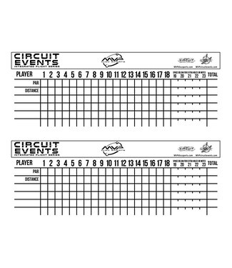 MVP Discs MVP Disc Golf Circuit Events Disc Golf Score Cards Pack of 50