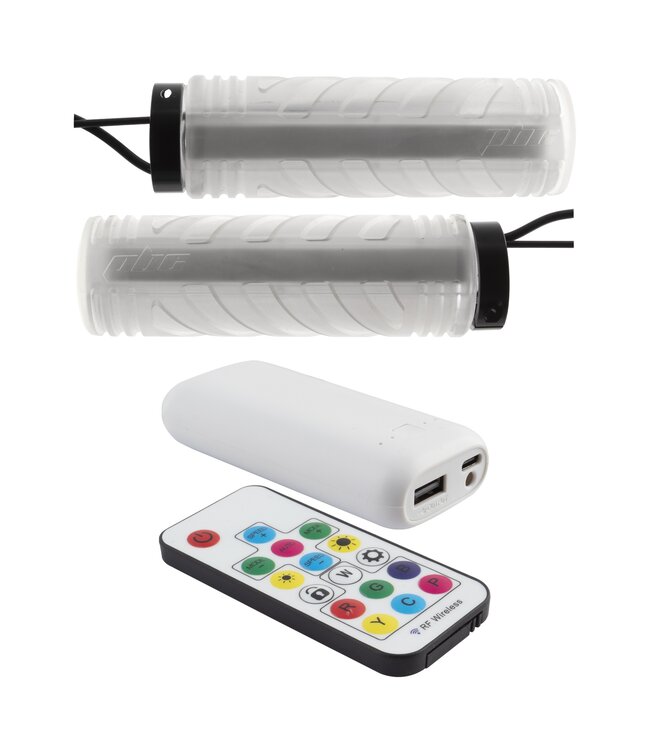 Blips Grips Clear Rechargeable Light Up Lock On Bicycle Grips