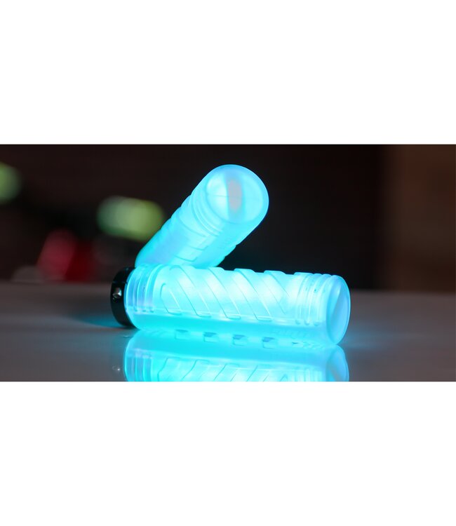 Blips Grips Clear Rechargeable Light Up Lock On Bicycle Grips