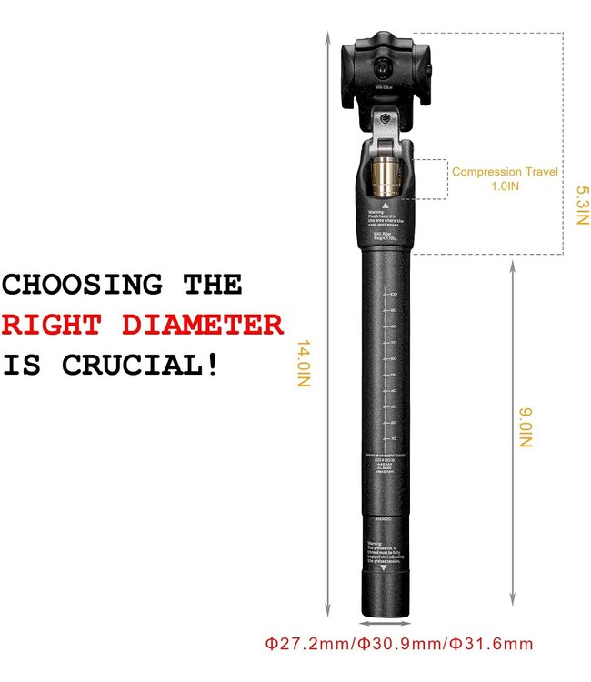 Zoom SPS-442 Z-Shox Suspension Seatpost For E-Bike