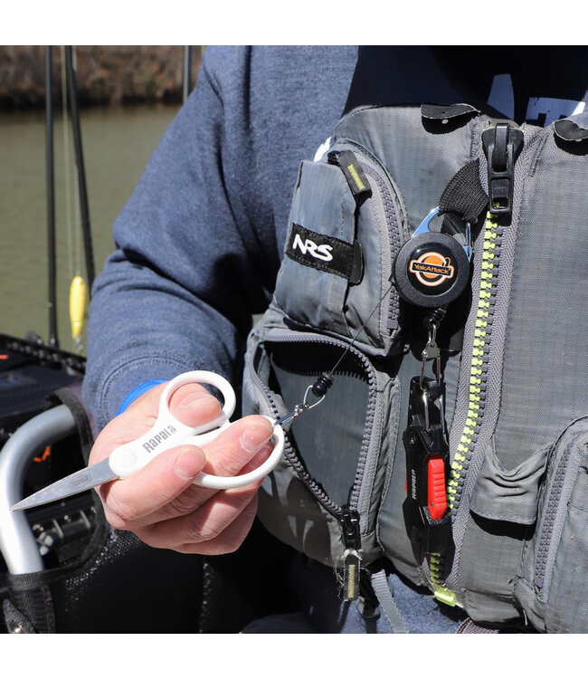 Yakattack Double Attachment Clip-On Retractor With Dual 18in Nylon Cord