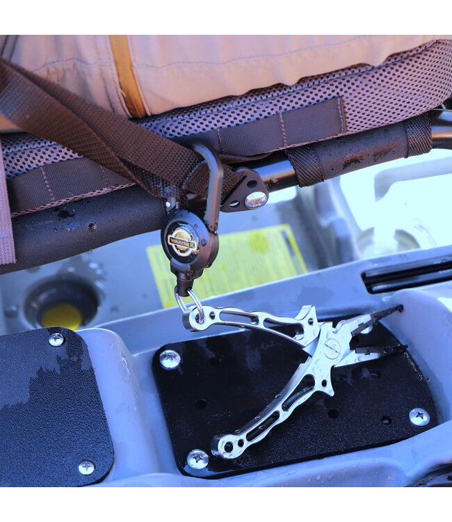 Yakattack Single Attachment Clip-On Retractor 24in stainless Steel Wire