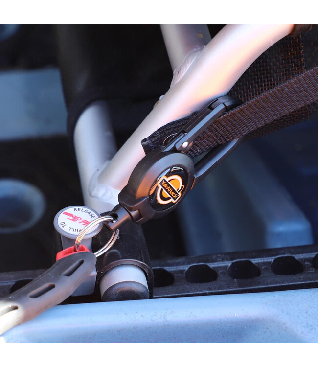 Yakattack Single Attachment Clip-On Retractor 24in stainless Steel Wire