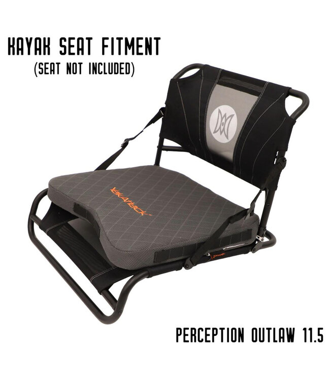 Yakattack MultiFlex Seat Cushion Includes Straps Medium/Firm Grey