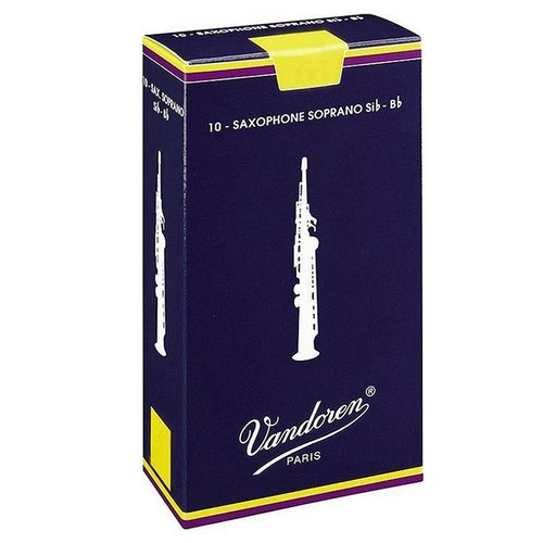 Vandoren Traditional Soprano Sax Reeds - Box of 10 Vandoren Traditional Soprano Sax Reeds - Box of 10
