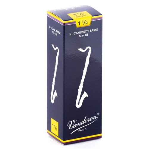 Vandoren Traditional Bass Clarinet Reeds - Box of 5 Vandoren Traditional Bass Clarinet Reeds - Box of 5