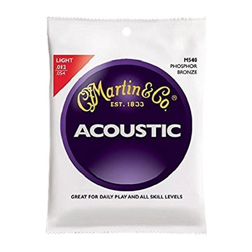 Martin M540 Acoustic Guitar Strings - Phosphor Bronze/Light, 92/8
