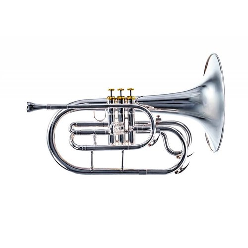 System Blue System Blue Professional Marching F Mellophone SB20S - Silver System Blue System Blue Professional Marching F Mellophone SB20S - Silver