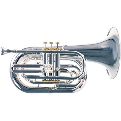 System Blue System Blue Professional Marching Bb Baritone SB25S - Silver (Long Shank) System Blue System Blue Professional Marching Bb Baritone SB25S - Silver (Long Shank)