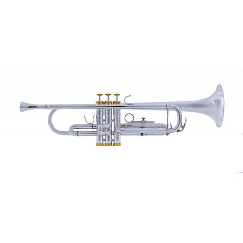 System Blue System Blue Traditional Marching Bb Trumpet SB10S-LE - Silver System Blue System Blue Traditional Marching Bb Trumpet SB10S-LE - Silver