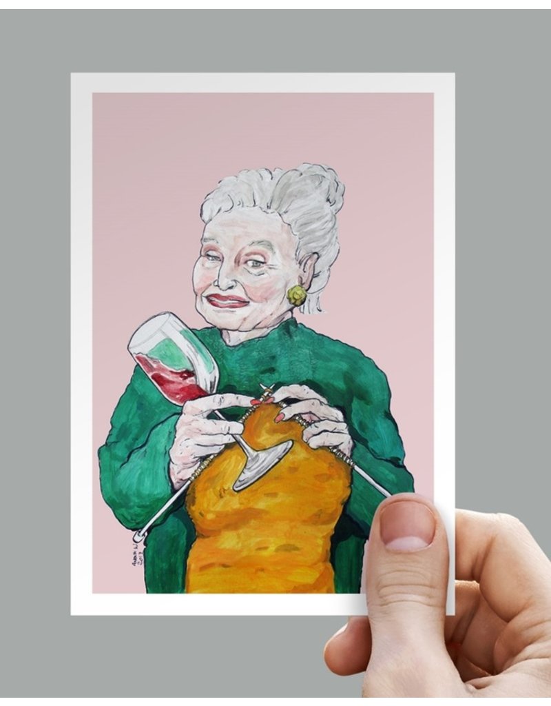 Anouk Greeting Cards Woman & Wine