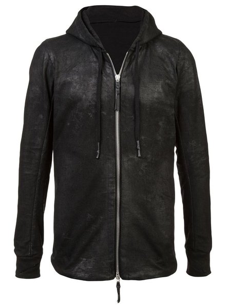 11 BY BORIS BIDJAN SABERI 11 BY BORIS BIDJAN SABERI MEN WAXED ZIPPED HOODIE