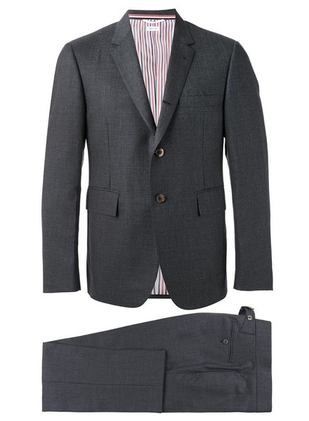 THOM BROWNE THOM BROWNE MEN CLASSIC SUIT SET WITH TIE IN SUPER 120’S TWILL