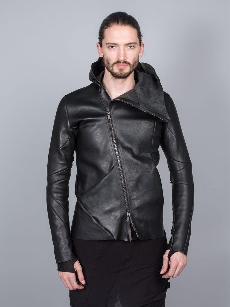 LEON EMANUEL BLANCK LEON EMANUEL BLANCK DISTORTION LEATHER JACKET GUIDI ...