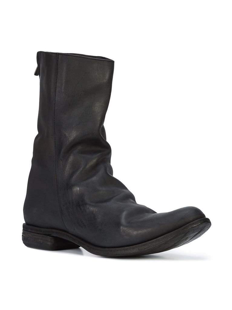 A DICIANNOVEVENTITRE A1923 MEN HORSE CULATTA LEATHER DOUBLE ZIP BOOT