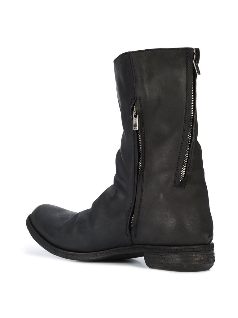 A DICIANNOVEVENTITRE A1923 MEN HORSE CULATTA LEATHER DOUBLE ZIP BOOT