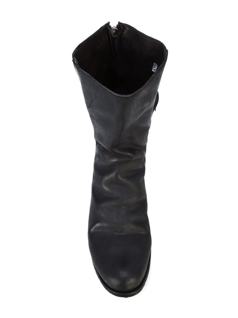 A DICIANNOVEVENTITRE A1923 MEN HORSE CULATTA LEATHER DOUBLE ZIP BOOT